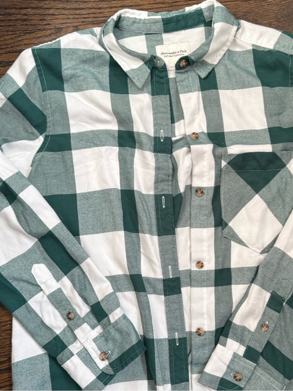 Abercrombie & Fitch Soft A&F 100% Cotton Flannel Shirt